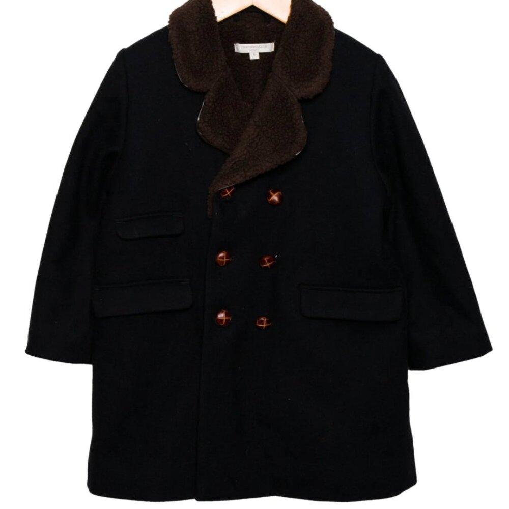 Caramel Baby & Child wool coat with faux fur NWOT size  8